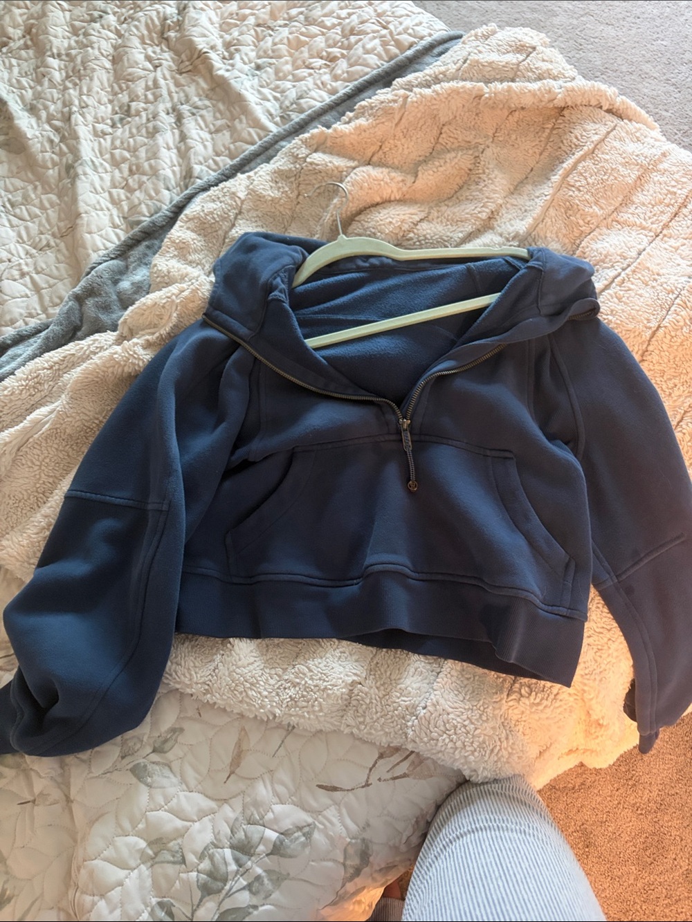 lululemon athletica Blue Half-Zip Hoodie